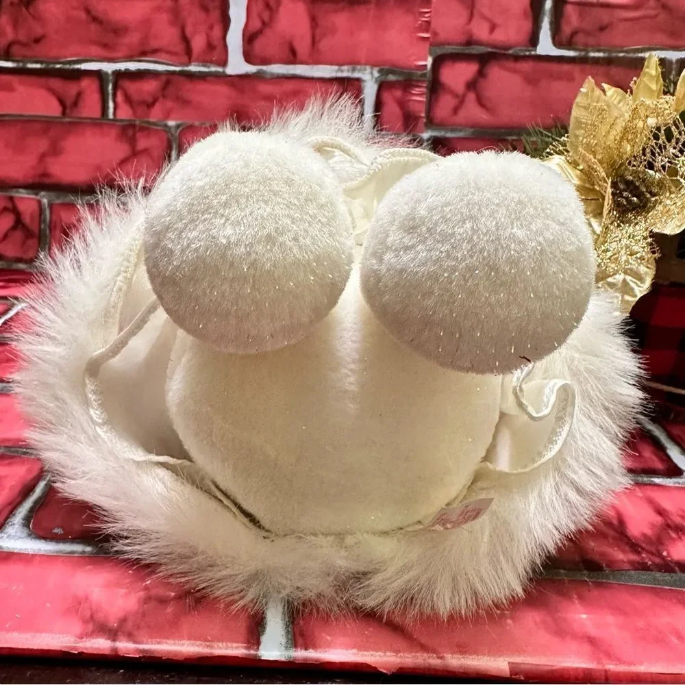 VTG RARE Hello Kitty 1999 Snow Angel W/Sparkle fur plush doll